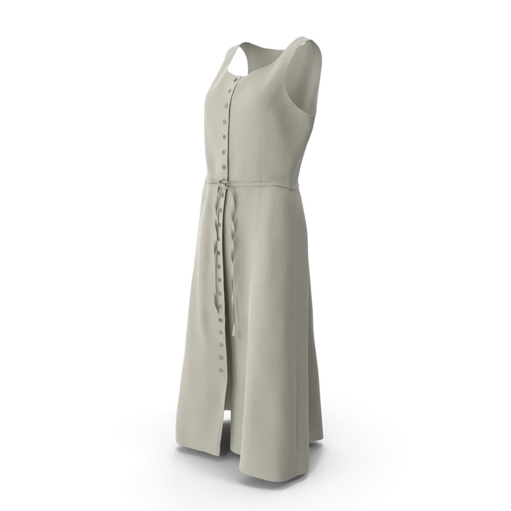 Sand Button-Through Midi Dress — view 2